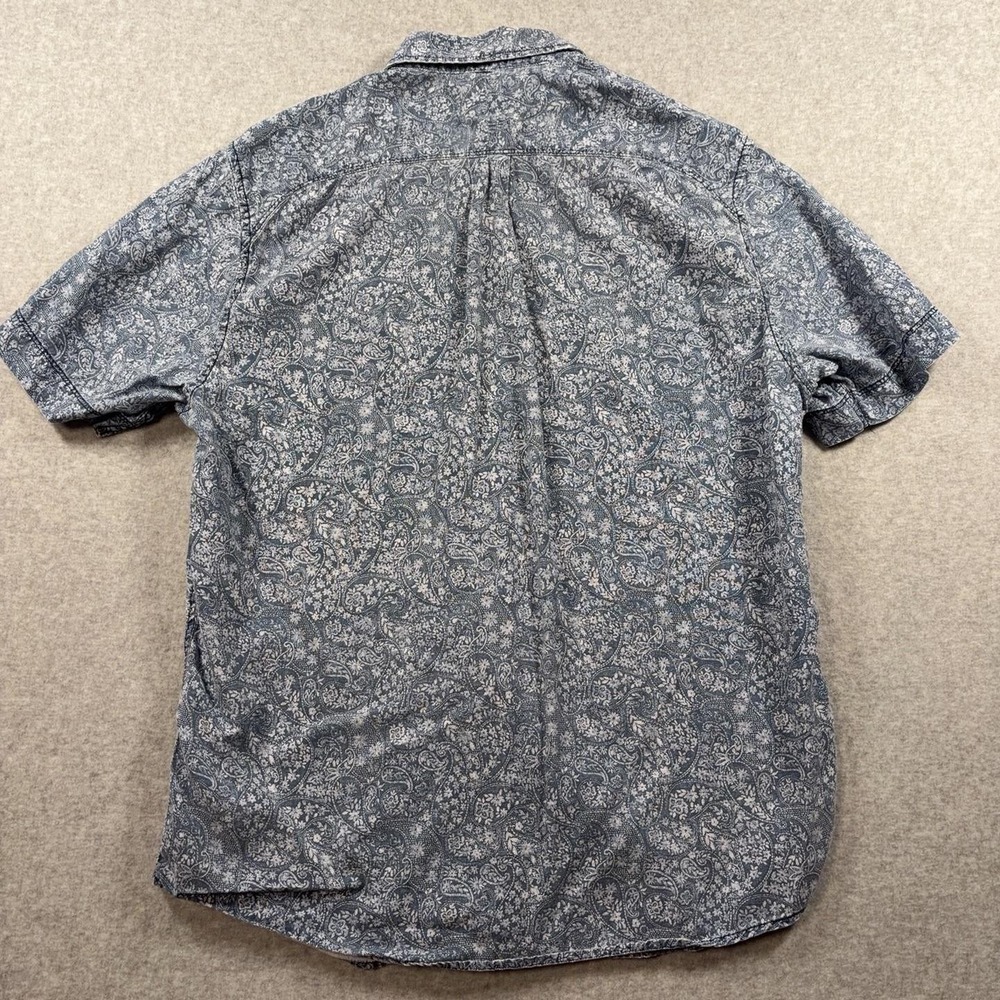 Tommy Bahama Shirt Mens Medium Blue Paisley Short Sleeve Button Up Casual - Picture 5 of 9
